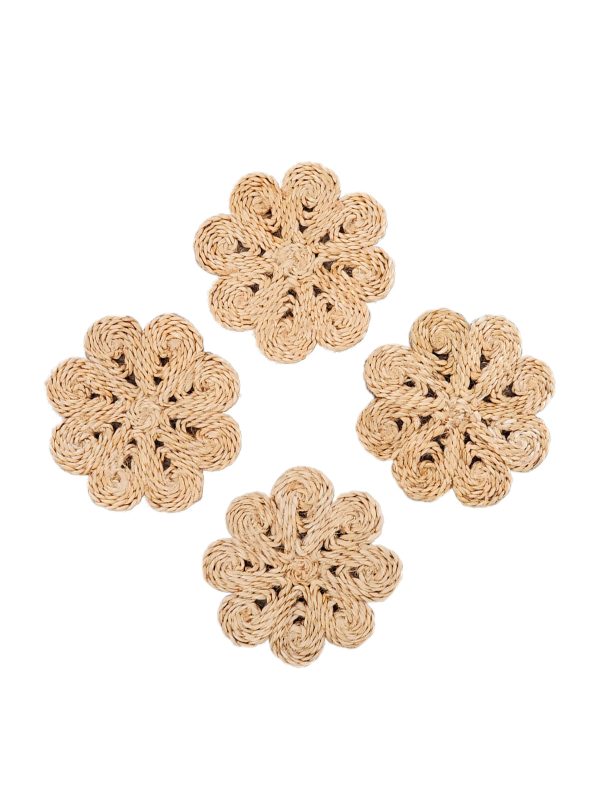 Jute Flower Drink Coaster (Set of 4) - Image 4