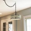 Rustic Farmhouse Chandelier Light Fixture of Chippy Galvanized Metal - Image 2