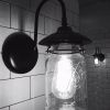 Exterior Outdoor Mason Jar Wall Sconce Light with Vintage Jar - Image 3