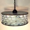 Rustic Farmhouse Chandelier Light Fixture of Chippy Galvanized Metal - Image 10