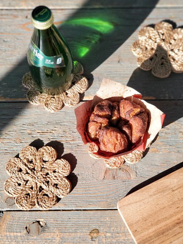 Jute Flower Drink Coaster (Set of 4) - Image 3