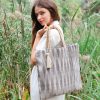 Nadi Jute Tote Bag - Blue - Image 2