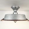Farmhouse Ceiling Light -Rustic Galvanized Flat Tub - Image 4