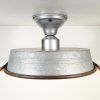 Farmhouse Ceiling Light -Rustic Galvanized Flat Tub - Image 6