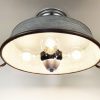Farmhouse Ceiling Light -Rustic Galvanized Flat Tub - Image 3