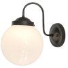 Large Milk Glass Globe Wall Sconce