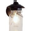 Exterior Outdoor Mason Jar Wall Sconce Light with Vintage Jar