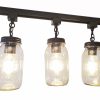 Mason Jar TRACK LIGHTING New Quarts Chain Trio - Image 3