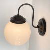 Large Milk Glass Globe Wall Sconce - Image 6