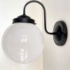 Large Milk Glass Globe Wall Sconce - Image 3
