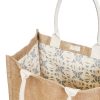Jute Canvas Market Bag With Pompom - Image 4
