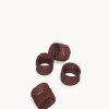 Woven Palm Fiber Napkin Ring - Brown (Set of 4)