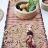 Woven Palm Fiber Napkin Ring - Brown (Set of 4) - Image 2