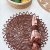 Woven Palm Fiber Napkin Ring - Brown (Set of 4) - Image 4