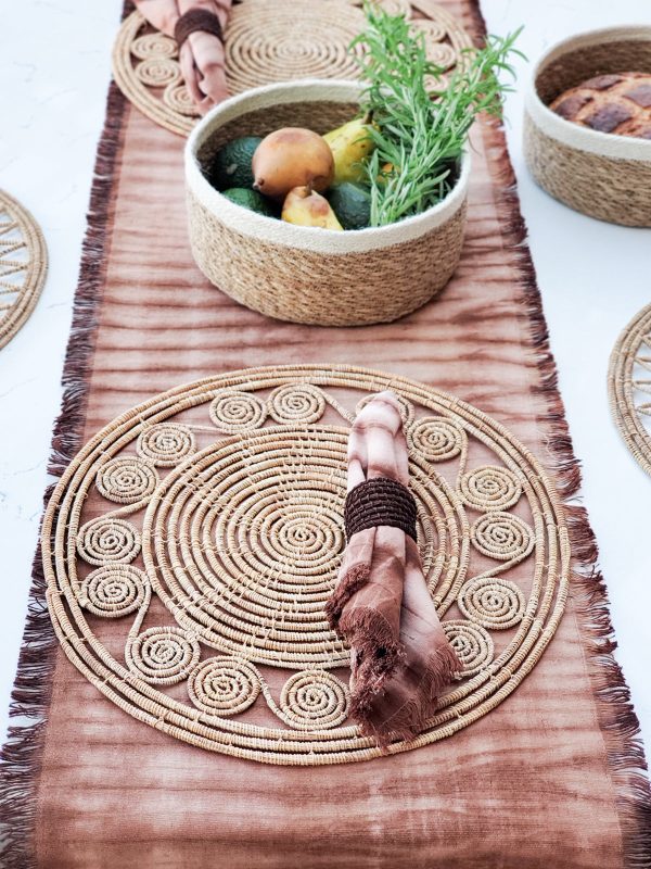 Tie Dye Cotton Napkin - Brown (Set of 4) - Image 3