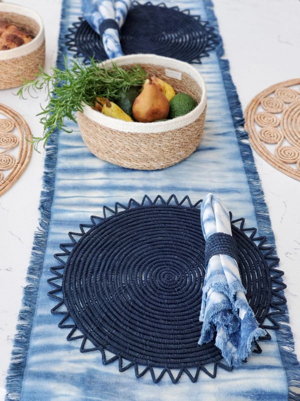 Tie Dye Cotton Napkin - Indigo Blue (Set of 4) - Image 4