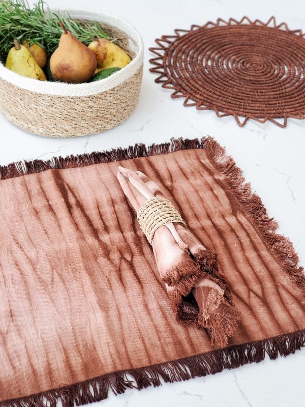 Tie Dye Cotton Placemat - Brown (Set of 4) - Image 3