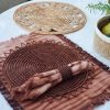 Woven Palm Fiber Napkin Ring - Brown (Set of 4) - Image 3