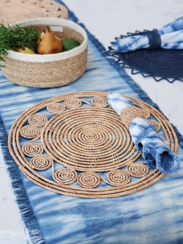 Tie Dye Cotton Napkin - Indigo Blue (Set of 4) - Image 2